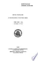 Revue française d'histoire d'outre-mer