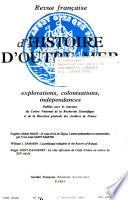 Revue francaise d'histoire d'outre-mer