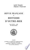 Revue francaise d'histoire d'outre-mer