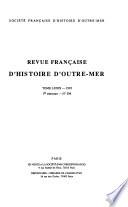 Revue française d'histoire d'outre-mer