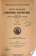 Revue française d'histoire d'outre-mer