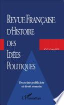 Revue française d'histoire des idées politiques