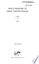 Revue française de droit constitutionnel