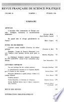 Revue française de science politique