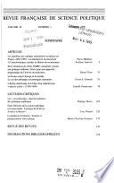 Revue française de science politique