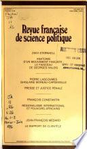 Revue française de science politique