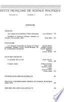 Revue francaise de science politique