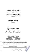 Revue française des affaires sociales
