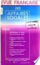 Revue française des affaires sociales