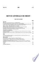 Revue générale de droit