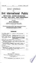 Revue génerale de droit international public