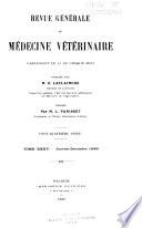 Revue générale de médecine vétérinaire...