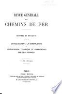 Revue générale des chemins de fer