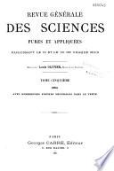 Revue générale des sciences pures et appliquées