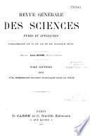 Revue générale des sciences pures et appliquées
