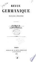 Revue Germanique Francaise & Etrangere