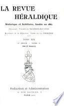 Revue héraldique, historique et nobiliaire