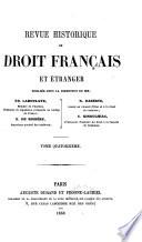 Revue historique de droit français et étranger