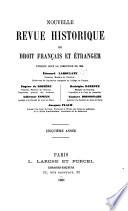 Revue historique de droit français et étranger