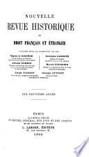 Revue historique de droit français et étranger