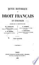 Revue historique de droit français et étranger