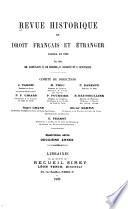 Revue historique de droit français et étranger