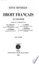 Revue historique de droit français et étranger