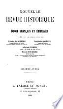 Revue historique de droit français et étranger