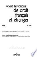Revue historique de droit français et étranger