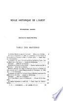 Revue historique de l'Ouest