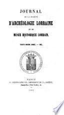 Revue historique de la Lorraine