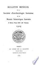 Revue historique de la Lorraine