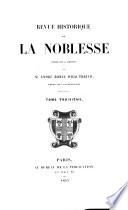 Revue historique de la noblesse