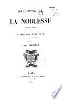 Revue historique de la noblesse