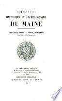 Revue Historique et Archeologique du Maine