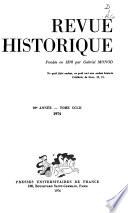 Revue historique