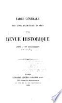 Revue historique