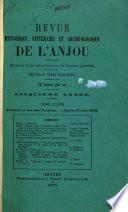 Revue historique, littéraire et archéologique de l'Anjou
