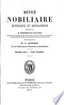 Revue historique nobiliaire et bibliographique