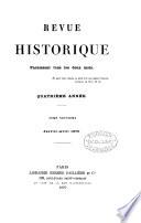 Revue Historique Paraissant tous les deux mois