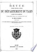 Revue historique, scientifique & littéraire du département du Tarn (ancien pays d'Albigeois).