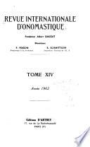 Revue internationale d'onomastique