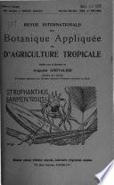 Revue internationale de botanique appliquée et d'agriculture tropicale