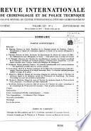 Revue internationale de criminologie et de police technique