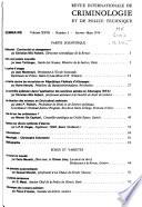 Revue internationale de criminologie et de police technique