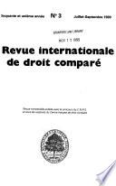 Revue internationale de droit comparé