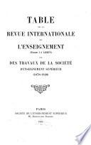Revue internationale de l'enseignement