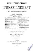 Revue internationale de l'enseignement