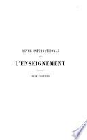 Revue internationale de l'enseignement