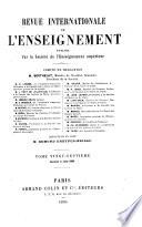 Revue internationale de l'enseignement